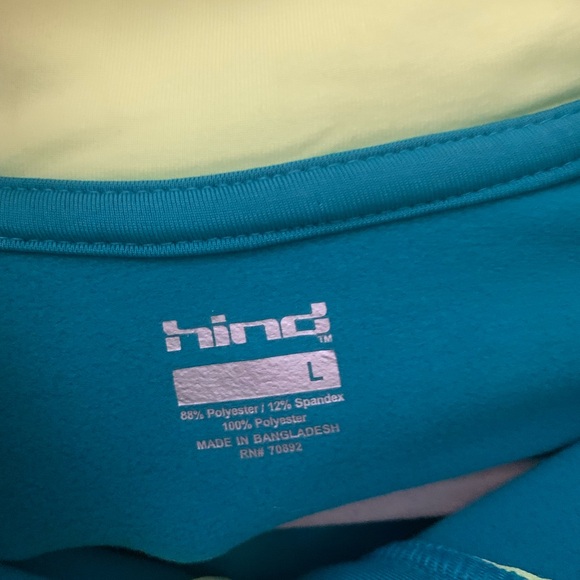 Hind Teal and Lime Quarter-Zip Top - Picture 3 of 4